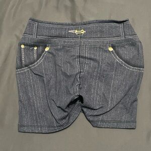 Evyfit Activewear Barbie fake jean shorts with butt scrunch